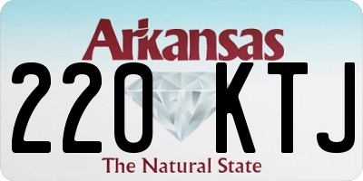 AR license plate 220KTJ