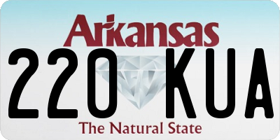 AR license plate 220KUA