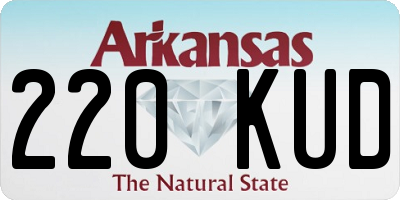 AR license plate 220KUD