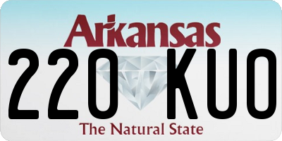AR license plate 220KUO