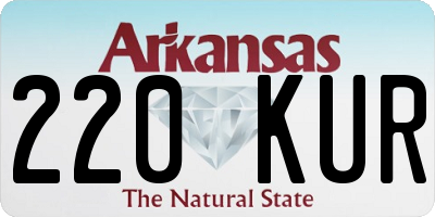 AR license plate 220KUR