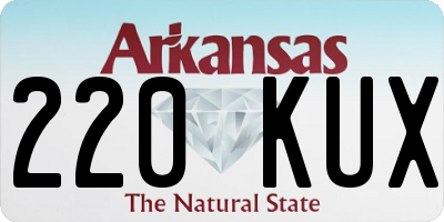 AR license plate 220KUX