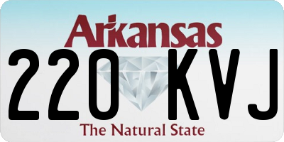 AR license plate 220KVJ
