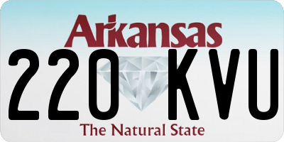 AR license plate 220KVU