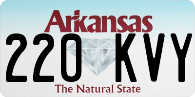 AR license plate 220KVY