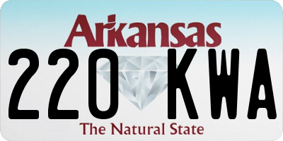AR license plate 220KWA