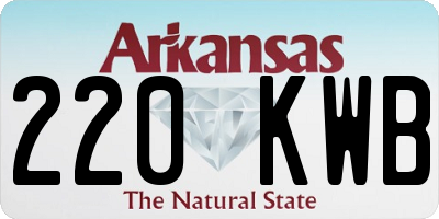 AR license plate 220KWB