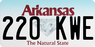 AR license plate 220KWE