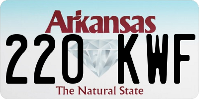 AR license plate 220KWF