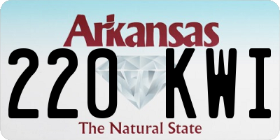 AR license plate 220KWI