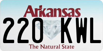 AR license plate 220KWL
