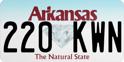 AR license plate 220KWN