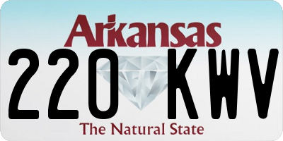 AR license plate 220KWV