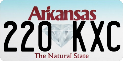 AR license plate 220KXC