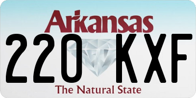 AR license plate 220KXF