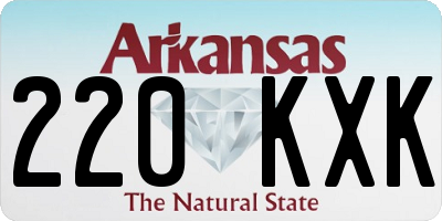 AR license plate 220KXK