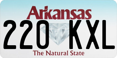 AR license plate 220KXL