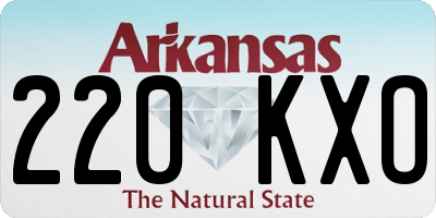 AR license plate 220KXO