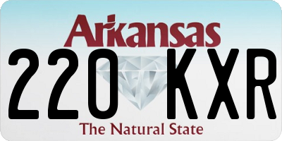 AR license plate 220KXR