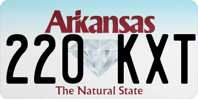 AR license plate 220KXT