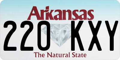 AR license plate 220KXY