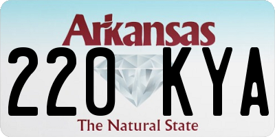 AR license plate 220KYA