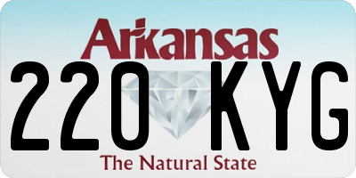 AR license plate 220KYG
