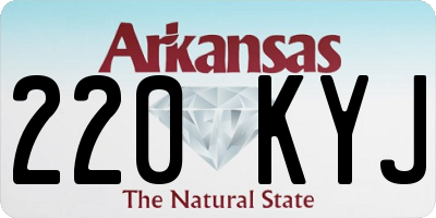 AR license plate 220KYJ