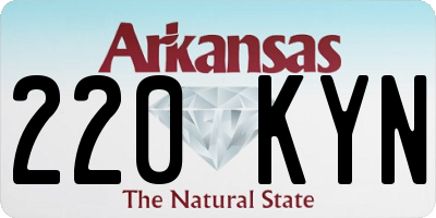AR license plate 220KYN