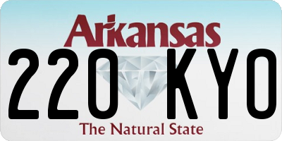 AR license plate 220KYO