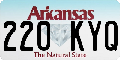 AR license plate 220KYQ