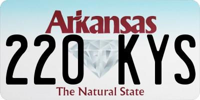 AR license plate 220KYS
