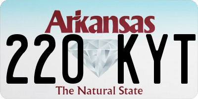 AR license plate 220KYT