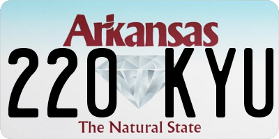 AR license plate 220KYU