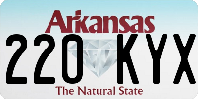 AR license plate 220KYX