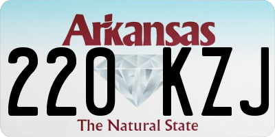 AR license plate 220KZJ