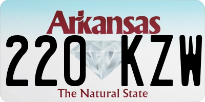 AR license plate 220KZW