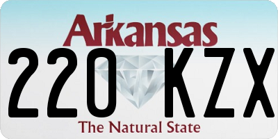 AR license plate 220KZX