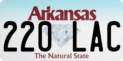 AR license plate 220LAC