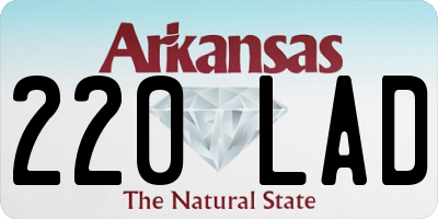 AR license plate 220LAD