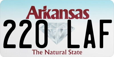 AR license plate 220LAF