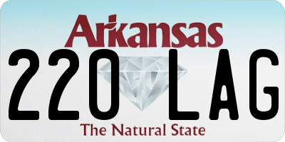 AR license plate 220LAG