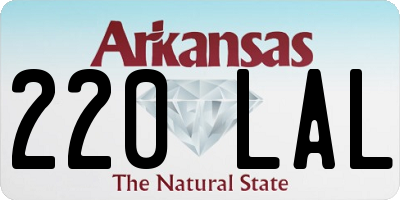 AR license plate 220LAL