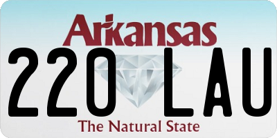 AR license plate 220LAU