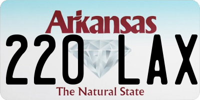 AR license plate 220LAX