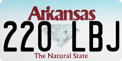AR license plate 220LBJ