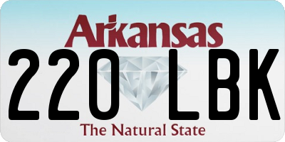 AR license plate 220LBK