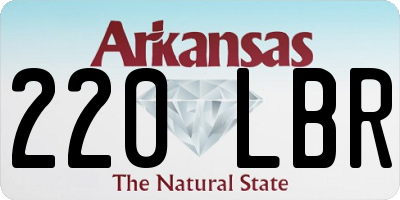 AR license plate 220LBR