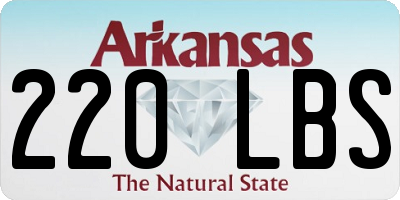 AR license plate 220LBS