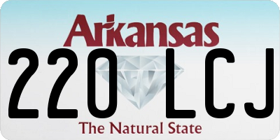 AR license plate 220LCJ